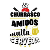 Adesivo Decorativo Tambor Churras Amigos  Cerveja 45x60