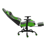 Silla Gamer Verde Reclinable Reposa Pies Regulable Ergonomic