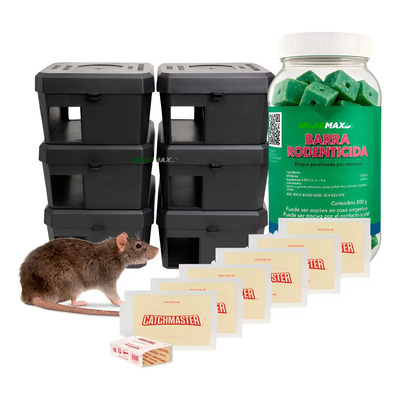 Trampa Para Ratones Rata Cebaderos 6 + Trampas + 1\u002F2kg Cebo  | MercadoLibre