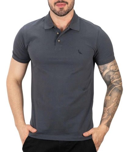 Camisa Polo Reserva Chumbo Mescla