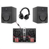 Pack Dj Controlador Hercules Inpulse 200 Bafles Mbt4 + Auris