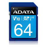 Memoria Sd Adata 64gb Clase 10 Premier Sdxc/sdhc Uhs-i