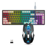 Conjunto De Teclado Y Ratón Rgb Mouse Set De Teclado Colorid