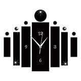 Reloj De Pared De Lujo 3d Espejo Plateado Diseño Moderno Dec