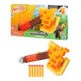 Nerf Minecraft Firebrand Hacha Con 6 Dardos