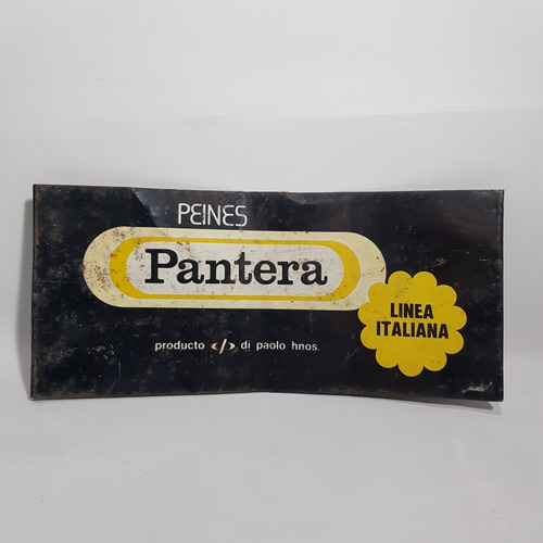 Antiguo Cartel Litografiado Peines Peluq Pantera Mag 62253