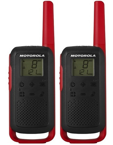 Walkie-talkie Motorola Talkabout T210 20 Milhas / 32 Km Bandas De Freqüência 22 Cor Preto/vermelho