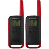 Walkie-talkie Motorola Talkabout T210 20 Milhas / 32 Km Bandas De Freqüência 22 Cor Preto/vermelho