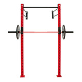 Power Rack De Pared Lima Sentadillas Dominadas Crossfit Color De La Estructura Rojo