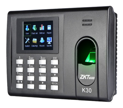 Zkteco Lector Biometrico K-30 Control Asistencia Ssr Bateria