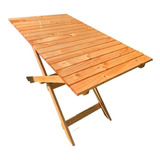 Mesa Rectangular Plegable De Madera