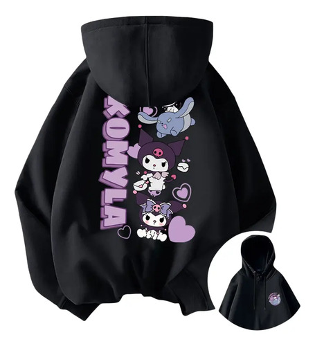 Sudadera Con Capucha De Moda Casual Sudadera Kuromi Animado