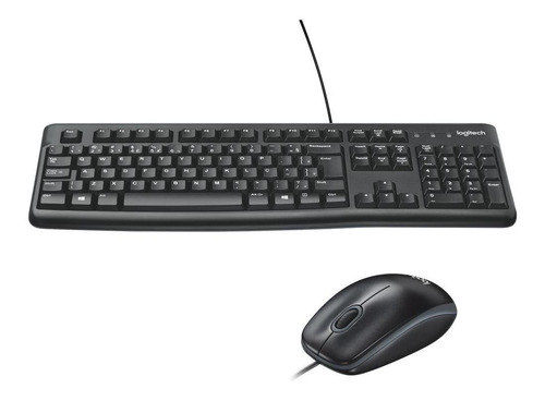 Combo Teclado E Mouse Com Fio Usb Logitech Mk120