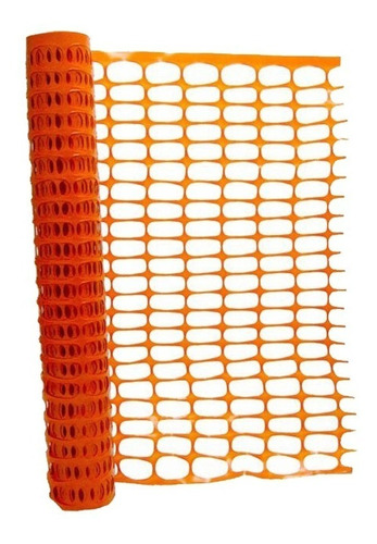 Malla Red Plástica Naranja Vallado 60 Grs 1m X 50m 