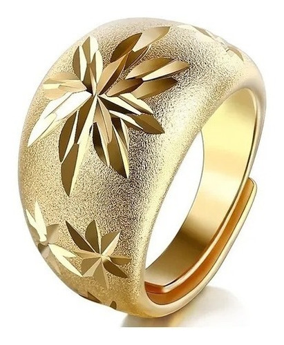 Anillo Ajustable Color Oro Hip Hop Dorado Para Hombre Mujer