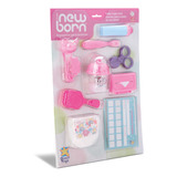 Acessórios Boneca Reborn Mamadeira Chupeta Divertoys 9 Pçs