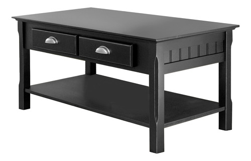 Winsome Timber - Mesa De Madera (37.9 in), Color Negro