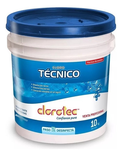 Cloro Granulado Técnico Piletas Revestidas Clorotec 10 Kg 