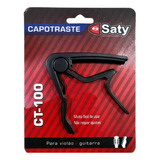 Capotraste Capo Saty Ct-100 Para Violão E Guitarra - Preto