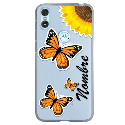 Funda Para Motorola Mariposas Personalizada Tu Nombre