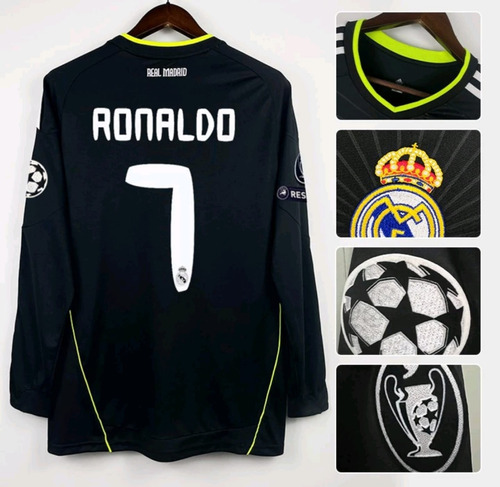 Jersey Real Madrid 10-11 Retro Manga Larga #7 Ronaldo 