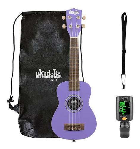 Pack Ukelele Soprano Kala Ultraviolet + Afinador + Correa