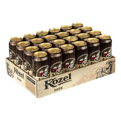 Caja Con 24 Cervezas Checas Kozel Dark Lata 500 Ml | Meses sin interés