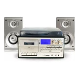 Reproductor De Vinilo Con Altavoces 9 En 1 Cd Cassette Bt 