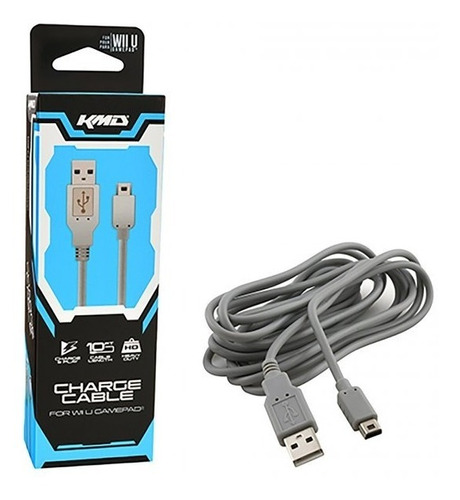 Cable Usb Cargador Para Wii U Gamepad Nuevo De 3 Metros Kmd