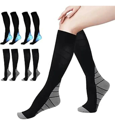 4 Calcetas De Compresion 20-30 Mmhg Medias Alivia Varices
