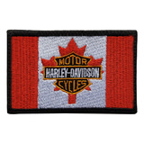 Parche Bordado Harley Davidson Con Bandera De Canada