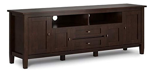 Mueble Para Tv Con Estantes De Madera Color Marrón De 72 In.