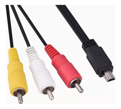 Cable De Vídeo Y Audio Av Mini Usb A 3 Rca Para Cámara Canon