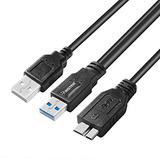 Insten - Cable Usb 3.0 Tipo Dual A Un Usb Micro-b En Forma D