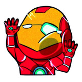 Sticker Vinil Calcomania Avengers Para Auto Coche Casa Ironman Divertido Heroes 