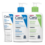 Cerave Combo Limpieza Hidratación Cuerpo Y Rostro Piel Seca