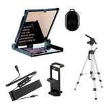 Teleprompter Com Controle + Suporte P/ Smartphone + Tripe Nf