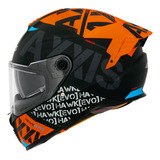 Capacete Masculino Axxis Hawk Sv Spiffy Laranja Fosco Moto 