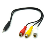 Adaptador Plug 3.5 Mm Macho A 3 Rca Hembra Ideal Para Tv's