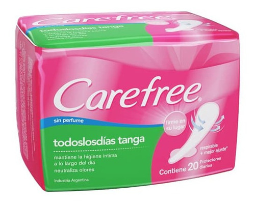 Carefree Todos Los Dias Tanga  X 20 Unidades