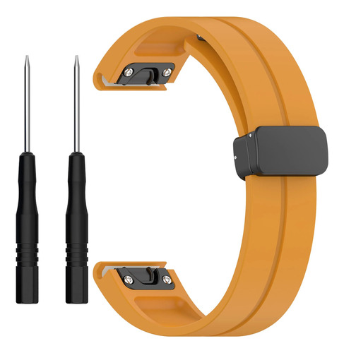 Para Garmin Fenix Silicona Hebilla Magnética Correa