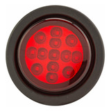 Plafón Lateral 13 Leds Redondo Rojo 12-24 V Tunelight