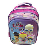 Mochila Escolar Infantil Costas Lol Surprise 3d Com 3 Zíper