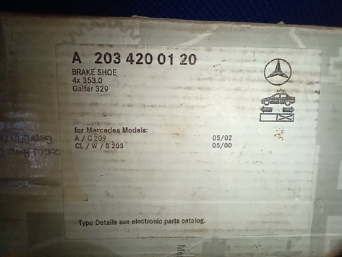 /bandas Traseras De Mercedes Benz A/c209 Cl/w/s203  Foto 7