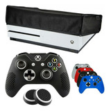 1 Capa Console Para Xbox One S + 1 Capa Controle + Grips