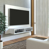 Painel Com Suporte Tv 50 Multimóveis Cr45158 Cor Branco