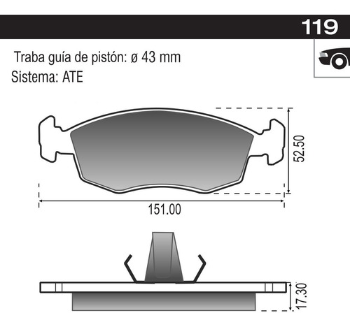 Pastillas Freno Delanteras Plasbestos Fiat Punto / Idea Foto 4