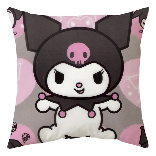 Almohada Cojín Con Diseño Kuromi Kawaii 45 X 45 Cm