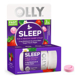Olly Sleep Melatonina 3 Mg Fast Disolve 30 Tabletas Veganas Sabor Fresa
