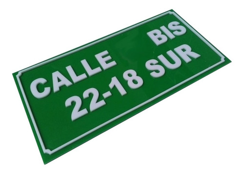 Acrílico Placas Nomenclatura Señalización 